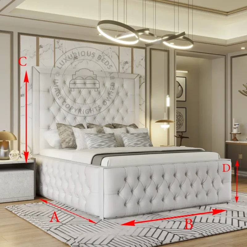 Chesterfield Sara Bed Frame's Dimensions