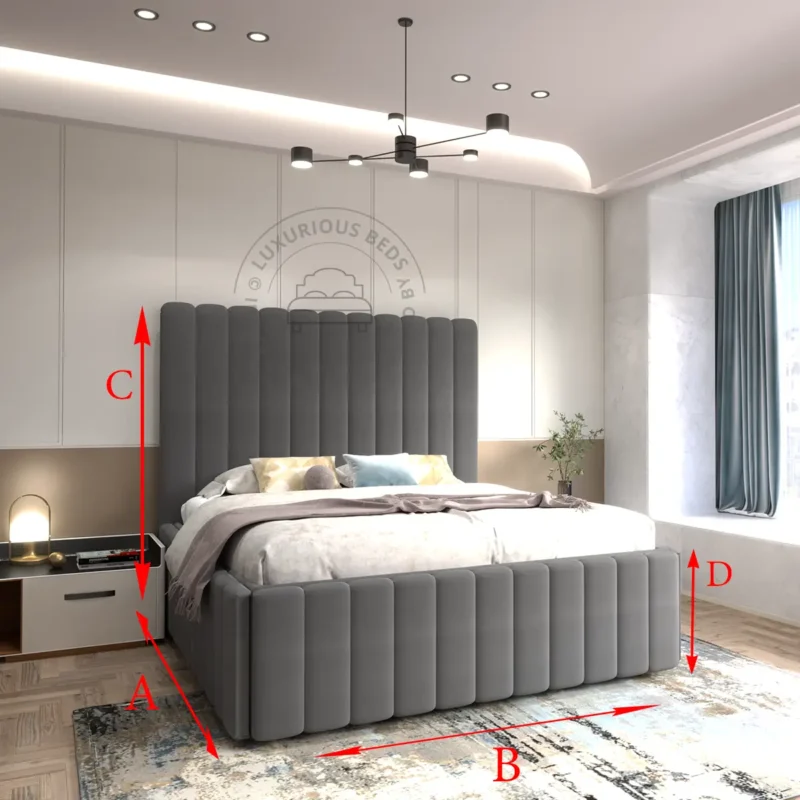 Deacon Upholstered Panel Bed Frame's Dimensions