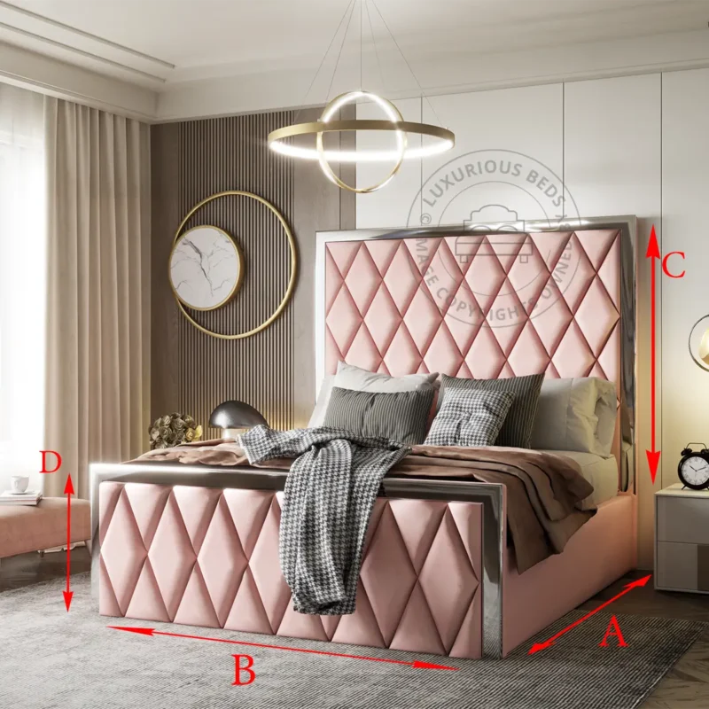 Denmark Mirrored Bed Frame's Dimensions